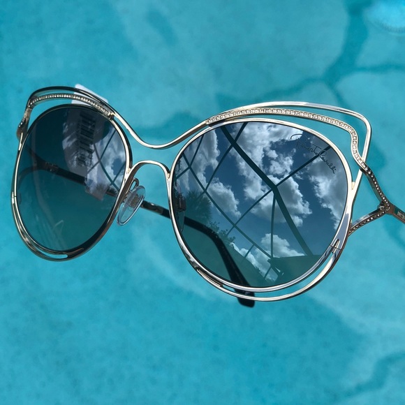 New ROBERTO CAVALLI Crystal embellished 58mm metal frame sunglasses main image 7